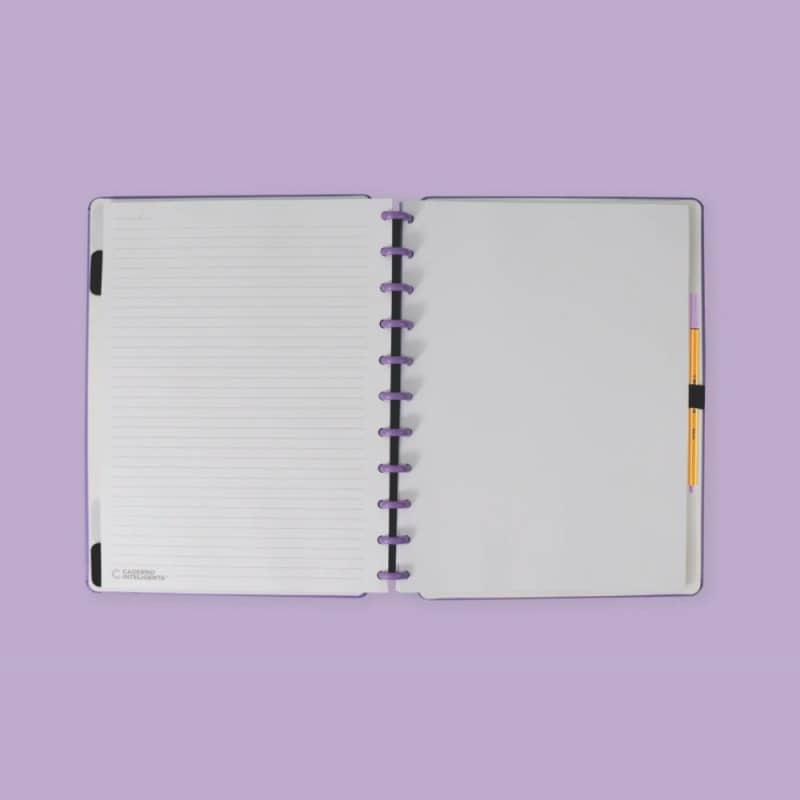 Caderno Inteligente All Purple - aberto