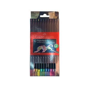 Lápis de cor 12 cores metálicas SuperSoft - Faber-Castell
