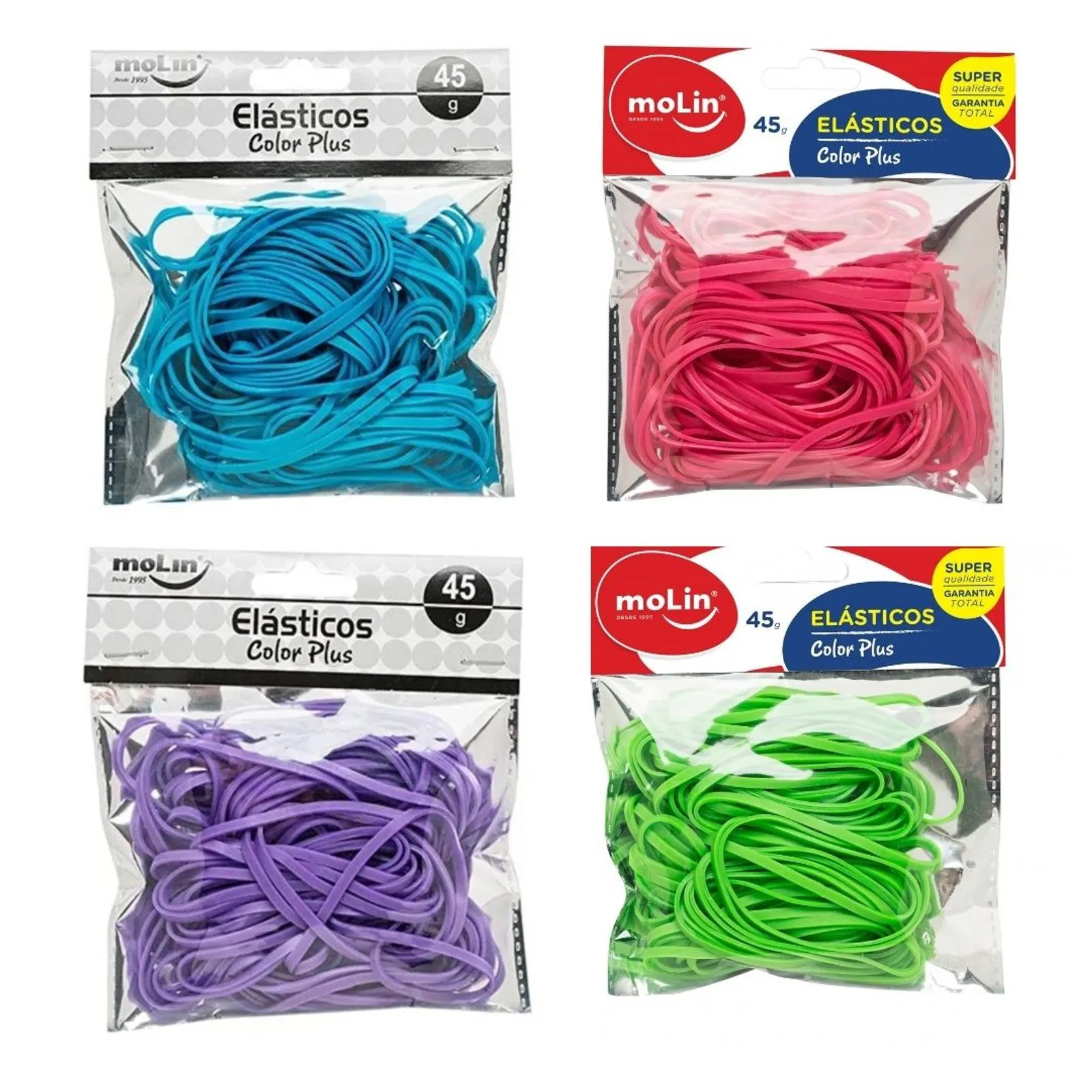 ELASTICO P/ DINHEIRO COLOR PLUS ROSA 45G MOLIN - Imagem 1