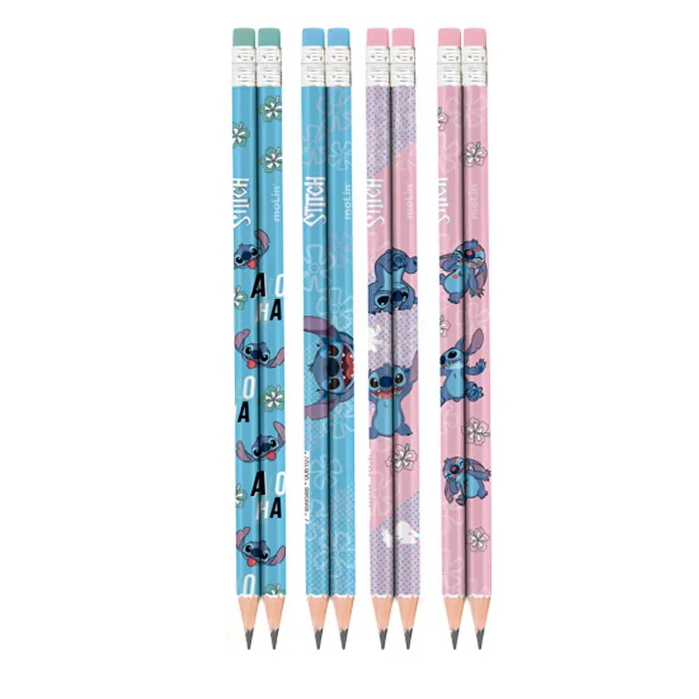 LAPIS PRETO HB C/ BORRACHA STITCH MOLIN - Imagem 1
