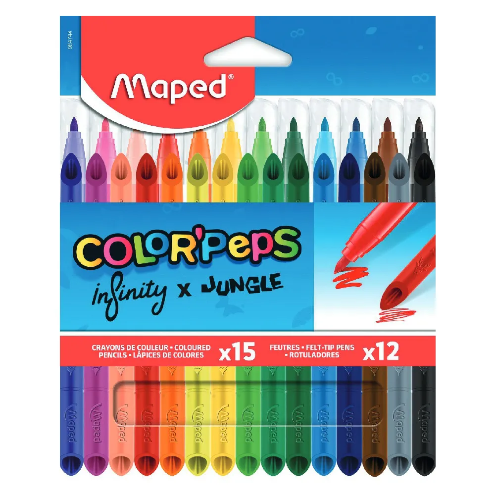 LAPIS DE COR 15 CORES COLOR PEPS INFINITY MAPED - Imagem 1