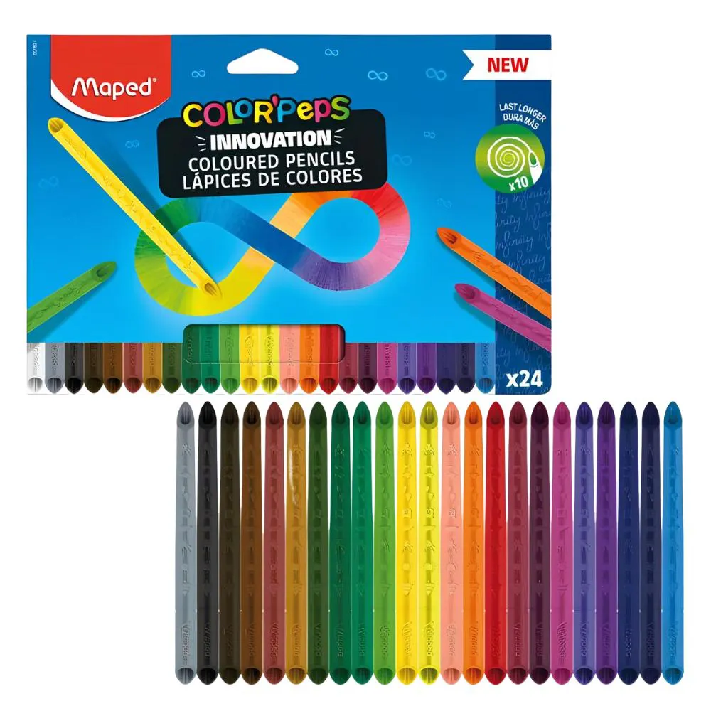 LAPIS DE COR 24 CORES COLOR PEPS INFINITY MAPED - Imagem 1