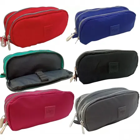 ESTOJO TRIPLO ESCOLAR NYLON FEMININO MUSIC DATERRA - Imagem 1