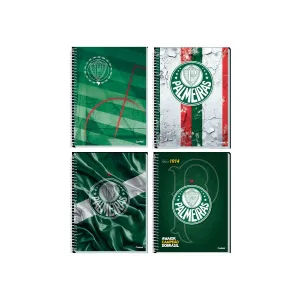 CADERNO 12X1 PALMEIRAS 240FLS CREDEAL - Imagem 1