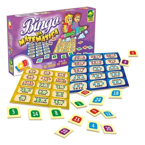 BRINQUEDO EDUCATIVO BINGO MATEMATICO IOB - Imagem 1