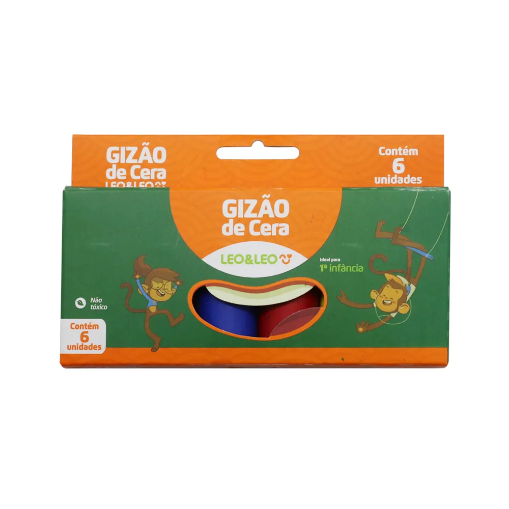 gizao_de_cera_meu_primeiro_giz_6_cores-1 GIZAO DE CERA 6 CORES MEU PRIMEIRO GIZ LEO E LEO - Imagem 1