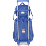 MOCHILA C/ RODINHA + LANCHEIRA RACING AZUL MAXLOG - Imagem 2