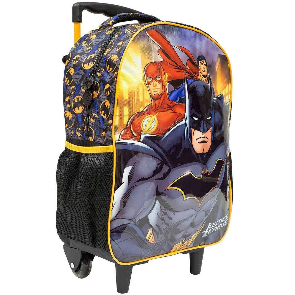 MOCHILA C/ RODINHA M LIGA DA JUSTICA R PRETO XERYUS - Imagem 3