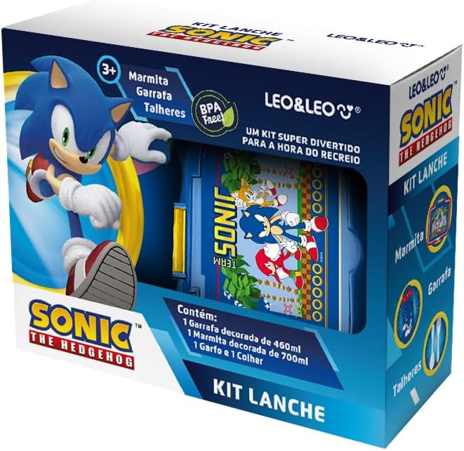 61esaDhr38L._AC_SL1000_ KIT LANCHEIRA MARMITA C/ GARRAFA SONIC LEO E LEO - Imagem 1