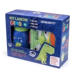 KIT LANCHEIRA MARMITA C/ GARRAFA DINOSSAURO LEO E LEO