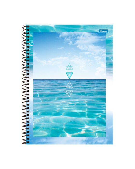 074099H CADERNO 10X1 4 ELEMENTOS 160FLS FORONI - Imagem 1