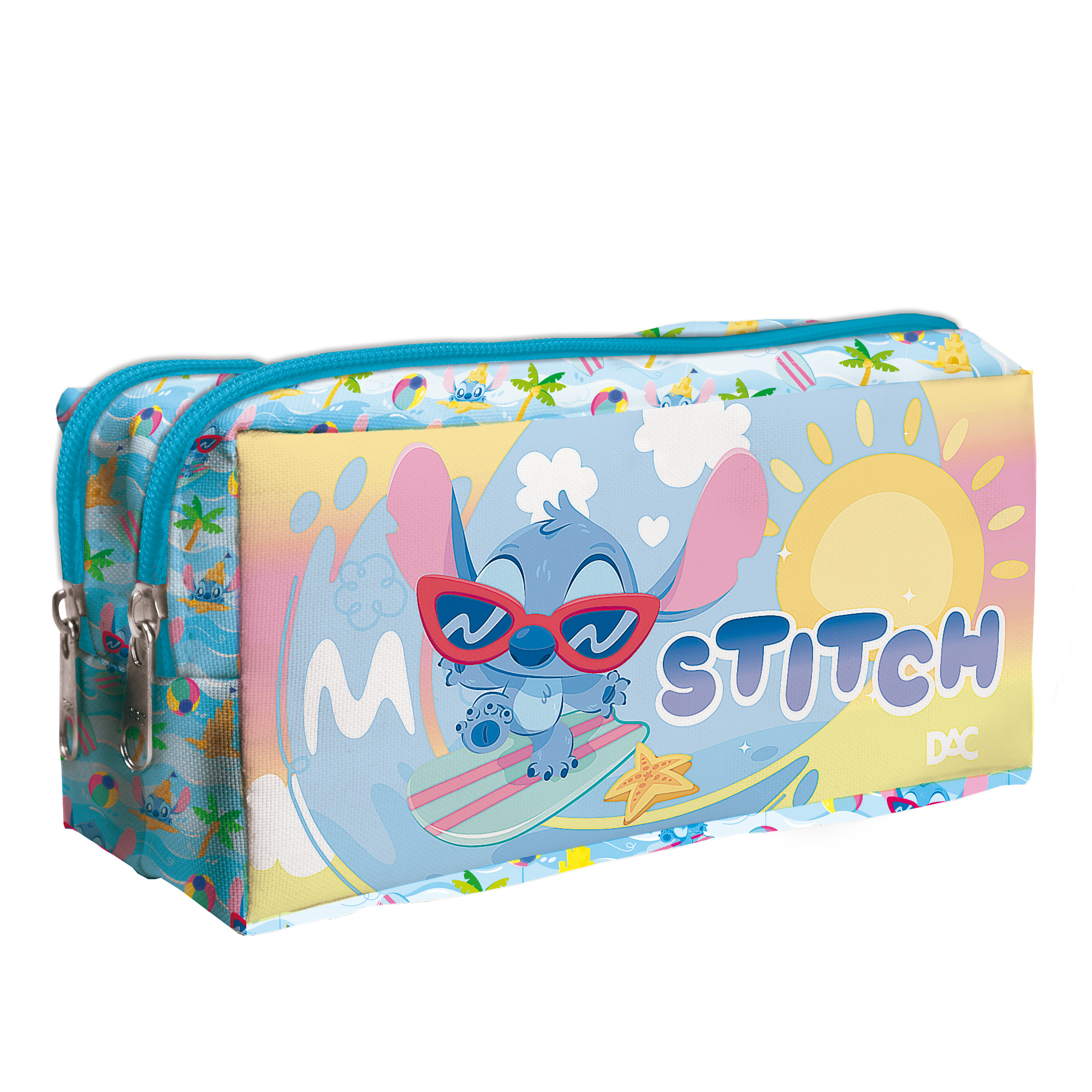 5458 ESTOJO DUPLO ESCOLAR STITCH DAC - Imagem 1