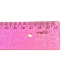 REGUA ACRILICA 30CM NEW LINE ROSA MAXCRIL - Imagem 2