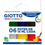 TINTA GUACHE 6 CORES TEMPERA GUACHE GIOTTO - Imagem 2