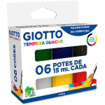 TINTA GUACHE 6 CORES TEMPERA GUACHE GIOTTO