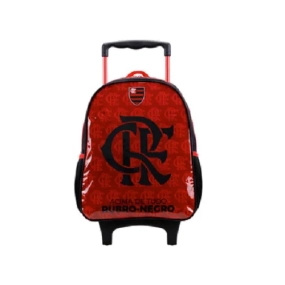 MOCHILA C/RODINHA FLAMENGO RUBRO NEGRO XERYUS