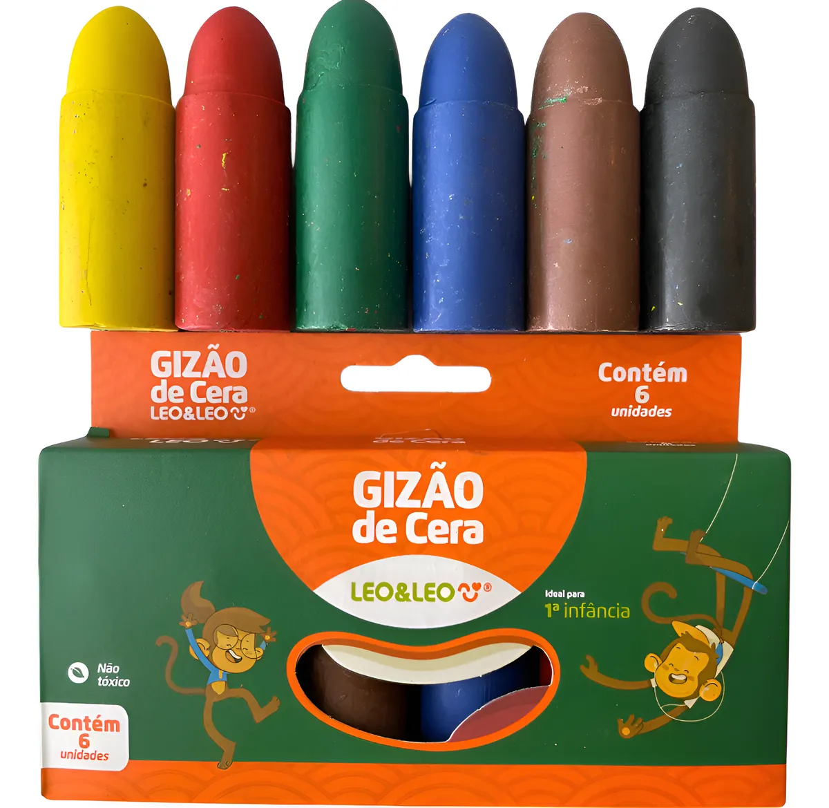D_NQ_NP_2X_730778-MLB95042047395_102025-F GIZAO DE CERA 6 CORES MEU PRIMEIRO GIZ LEO E LEO - Imagem 1