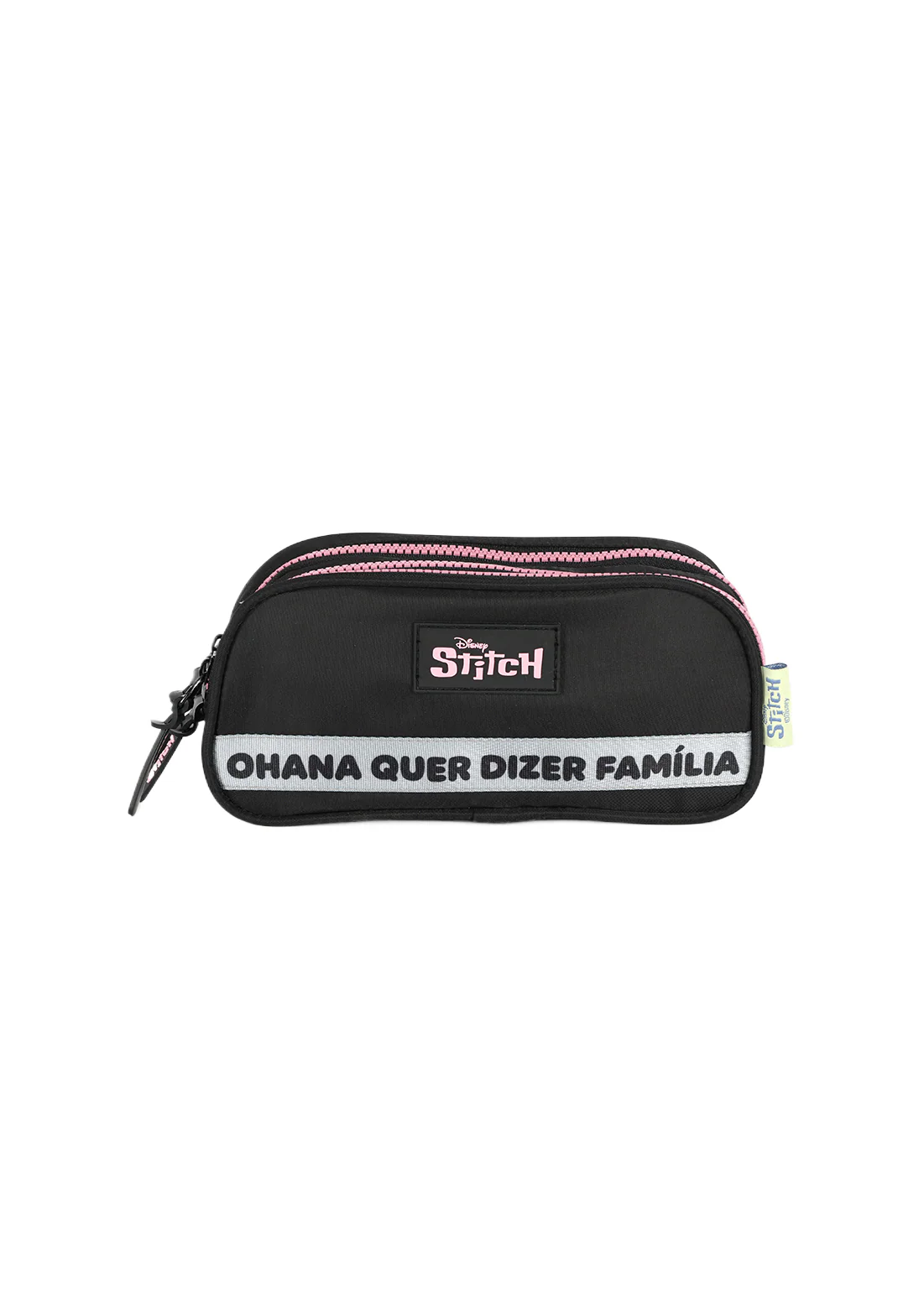 ET50085SC.0600.01 ESTOJO TRIPLO ESCOLAR STITCH PRETO MAXLOG - Imagem 1