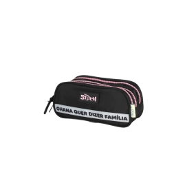 ESTOJO TRIPLO ESCOLAR STITCH PRETO MAXLOG - Imagem 4