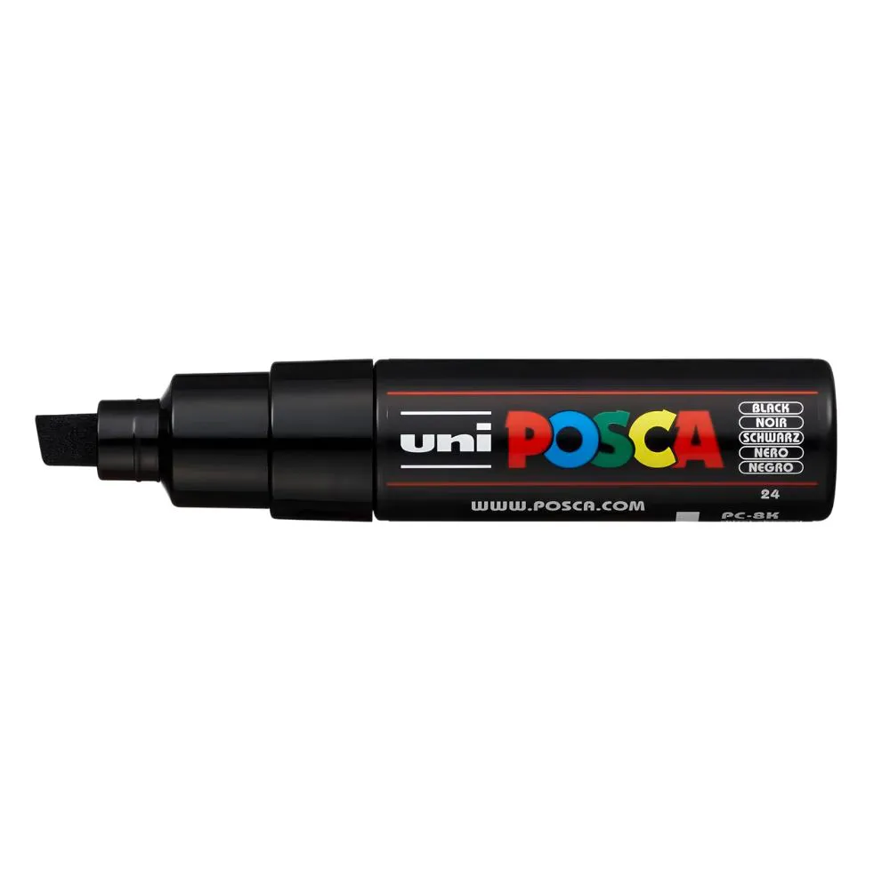 CANETA USO ARTISTICO POSCA PC-8K PRETA UNIBALL - Imagem 2