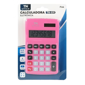 CALCULADORA 8 DIGITOS TN-519 ROSA TN BOLSAS