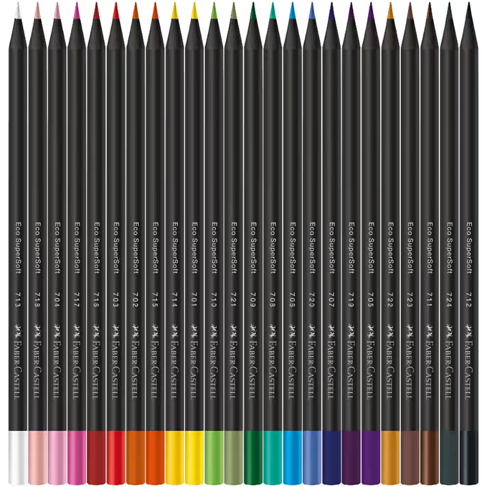 389616z_1 LAPIS DE COR 24 CORES SUPER SOFT FABER CASTELL - Imagem 1