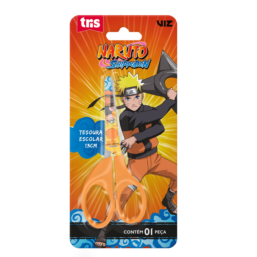 TESOURA ESCOLAR 13CM NARUTO TRIS - Imagem 2