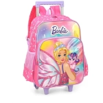 MOCHILA C/ RODINHA F BARBIE PINK MAXLOG