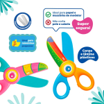 TESOURA ESCOLAR NHAC LAMINA PLASTICA TRIS - Imagem 2