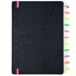 CADERNO INTELIGENTE GLITTER NEON BLACK GRANDE CLAPPER - Imagem 2