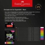 LAPIS DE COR 12 CORES NEON SUPER SOFT FABER CASTELL - Imagem 3