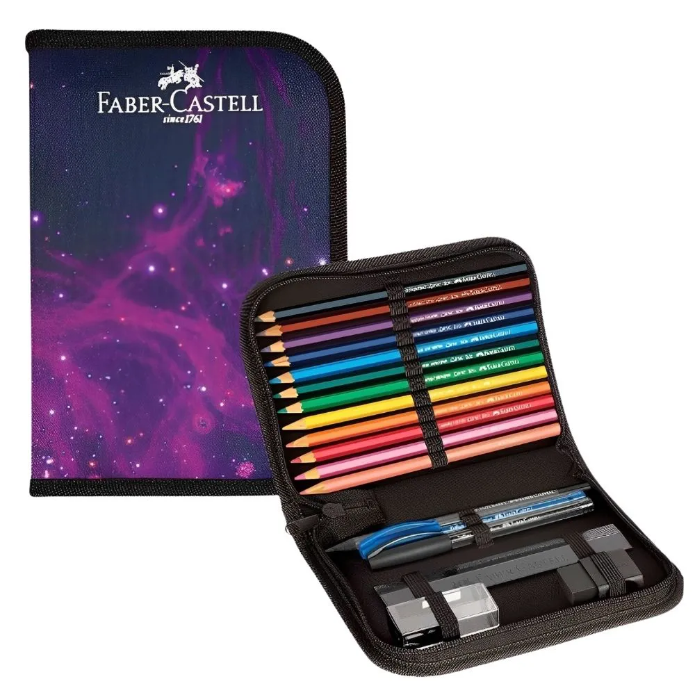 ESTOJO ESCOLAR NYLON COSMIC FABER CASTELL - Imagem 2