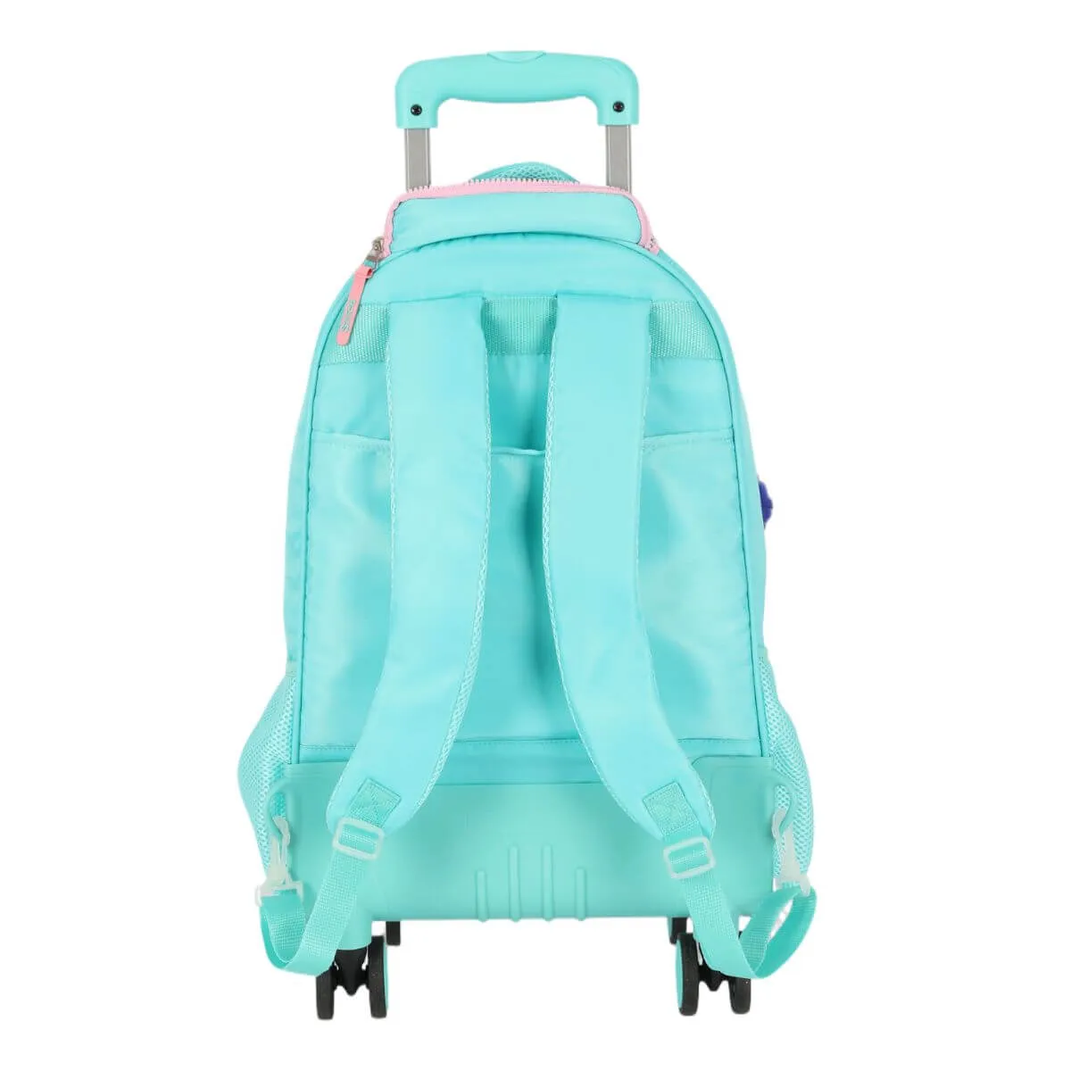 MOCHILA C/ RODINHA M 4 RODAS STITCH TURQUEZA MAXLOG - Imagem 2
